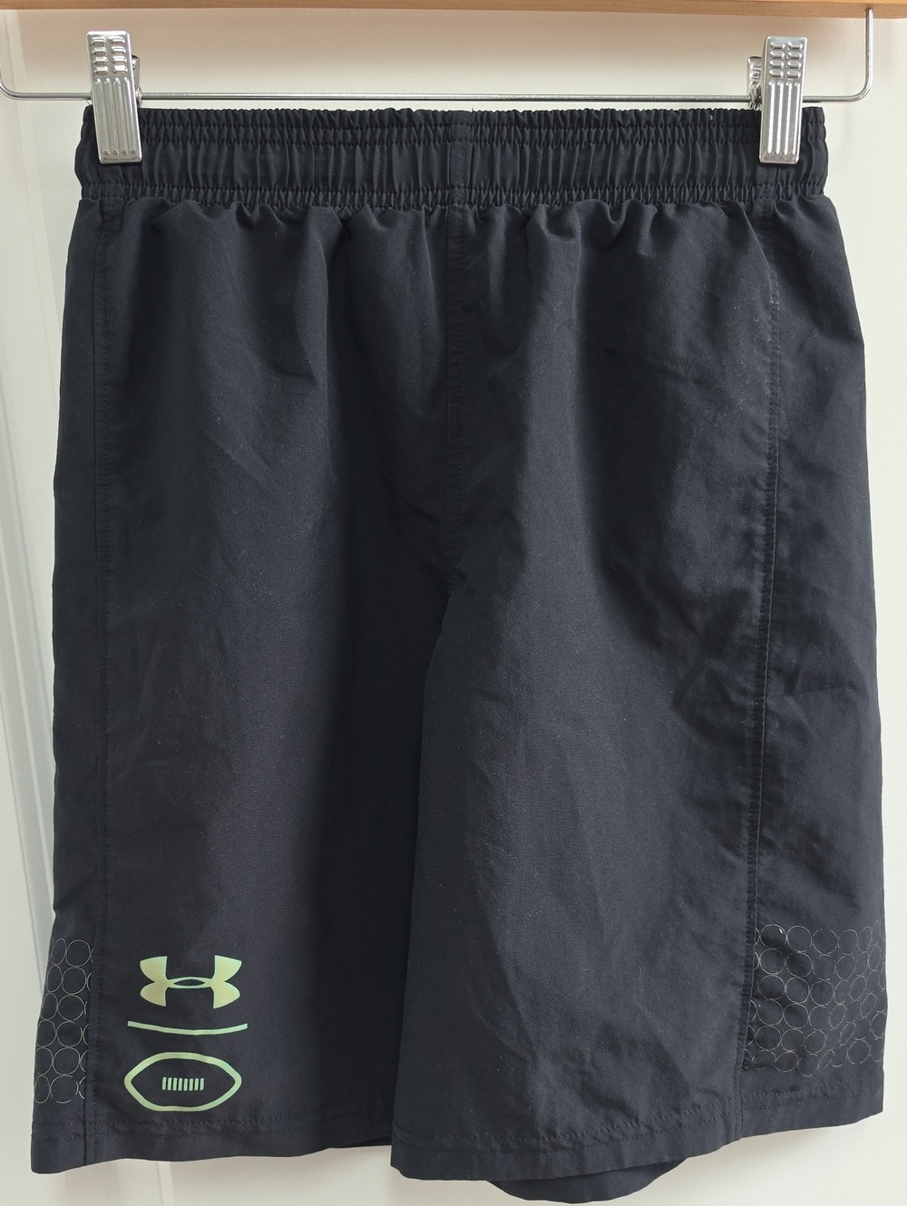 Under Armour Black Shorts with Lime Accent Logo
